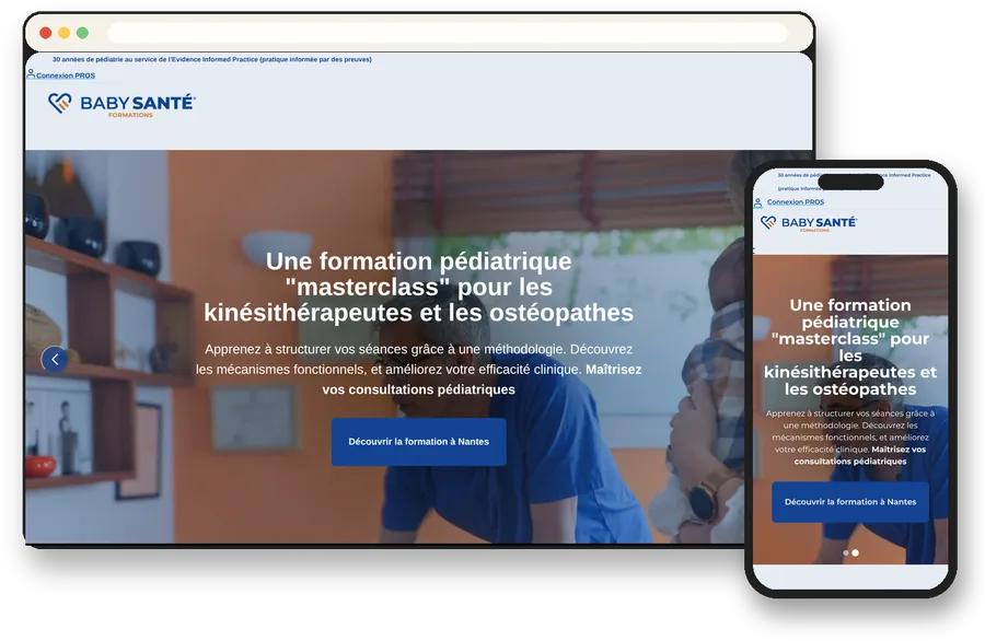 Site vitrine Baby Santé Formations