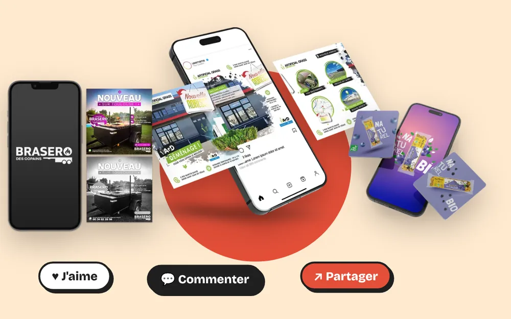 Publications réseaux sociaux créées par A2N Prestation