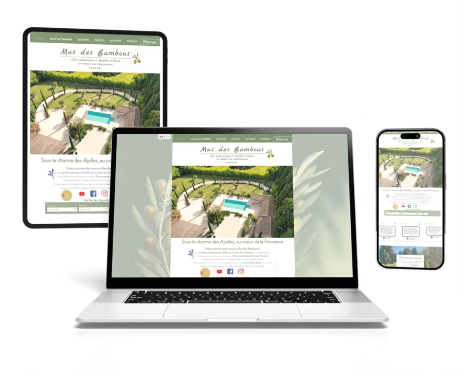 Site e-commerce Mas des Bambous