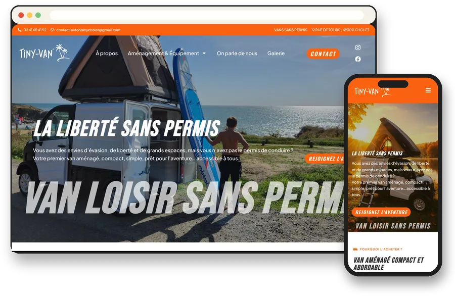 Site vitrine Tiny-Van